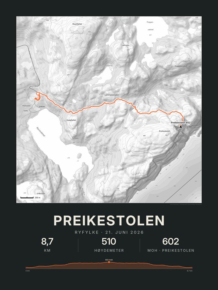 Preikestolen, mørk stil